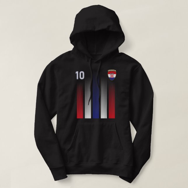 Veste À Capuche Croatie Soccer Jersey Croatie 10 Football F (Design devant)