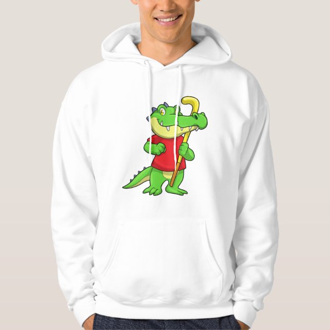 Veste À Capuche Crocodile au hockey sur gazon avec bâton de hockey (Devant)