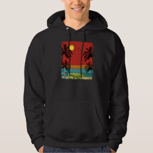Veste À Capuche Crocodiles Graphiques Rétro Arbre De Cocotiers De