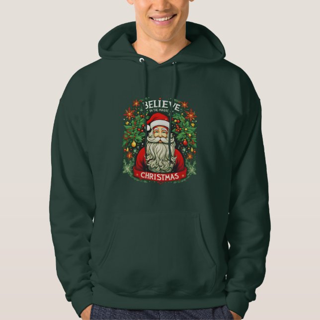 Veste À Capuche Croire à la magie du Festival de Noël (Devant)