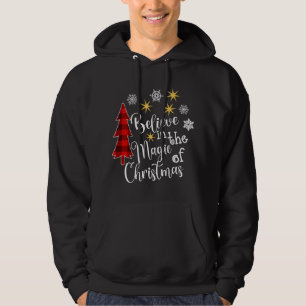 Veste À Capuche Croire Décontractée à la magie de l'arbre de Noël 