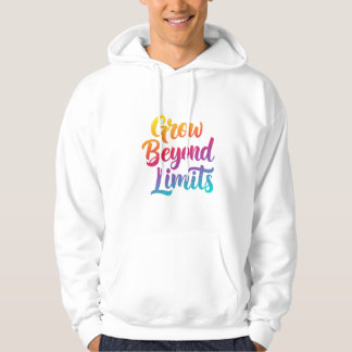 Veste À Capuche Croissance au-delà des limites Citation motivation