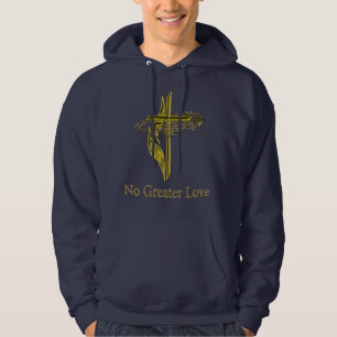 Veste À Capuche croix chrétienne d'or