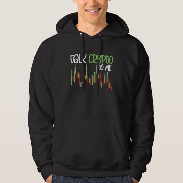 Veste À Capuche Crypto Trader Cryptocurrency Blockchain Hodl Candl (Devant)
