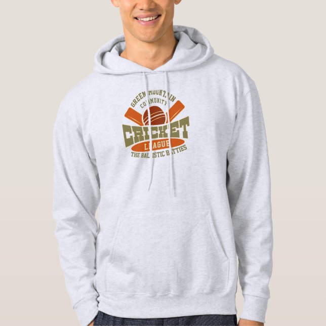 Veste À Capuche Custom Cricket Club League Nom du sport (Devant)