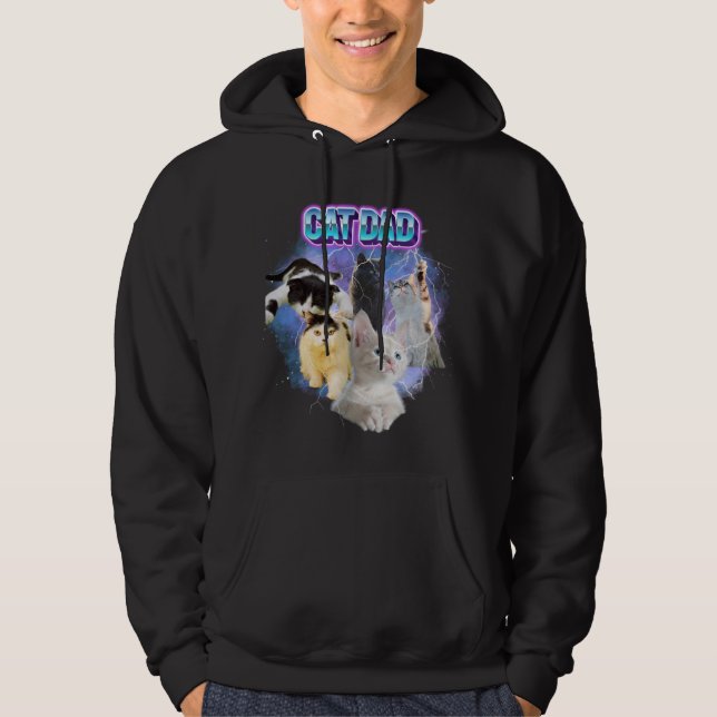 Veste À Capuche Customisez votre propre chat maman Bootleg 90s Sty (Devant)