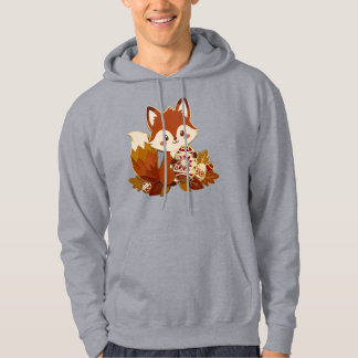 Veste À Capuche Cute 3D Paper Cut Fox with Ornate Gold Detail East