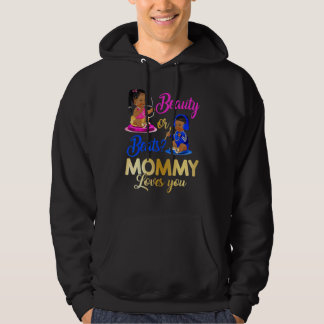 Veste À Capuche Cute Beauty Or Beat Mommy Loves You  Gender Reveal