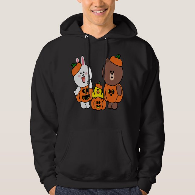 Veste À Capuche Cute Brown Ours Cony Lapin Lapin Lapin Citrouille  (Devant)