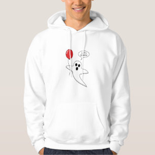 Veste À Capuche Cute Cartoon Ghost with Red Balloon