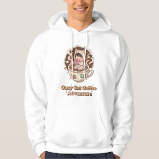 Veste À Capuche Cute Cat in Coffee Cup - Cozy Adventure Hoodie