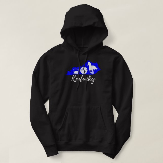 Veste À Capuche Cute Graphic Bourbon Basketball Cheval Kentucky T- (Design devant)