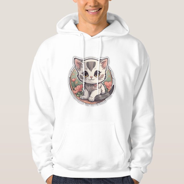 Veste À Capuche Cute Kawaii Kitten (Devant)