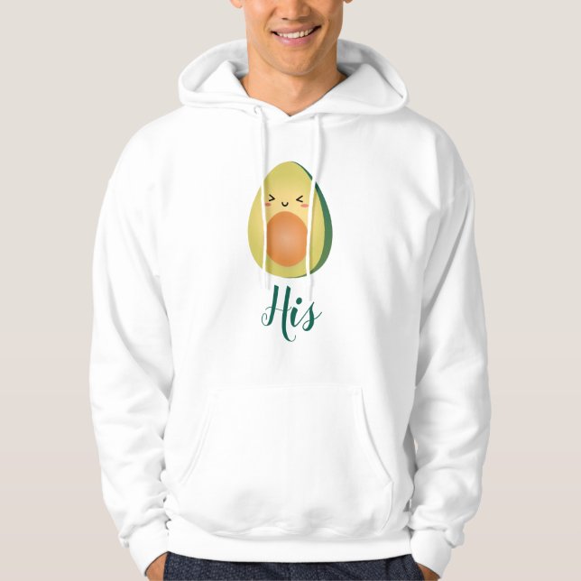 Veste À Capuche Cute Matching Couple Avocados Funny Lets Avocuddle (Devant)
