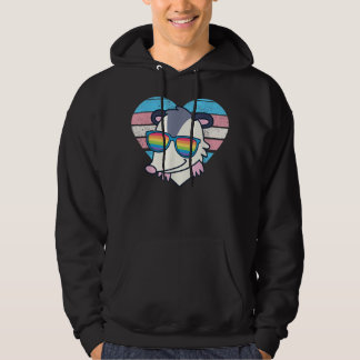 Veste À Capuche Cute Opossum Pride Trans Flag Rainbow Sung L