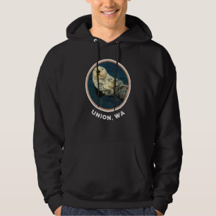 Veste À Capuche Cute Otter Union Wa Coast Résident Pêcheur