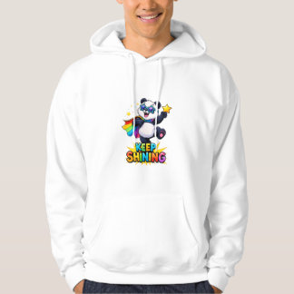 Veste À Capuche cute panda keep shining inspirational t_shirt