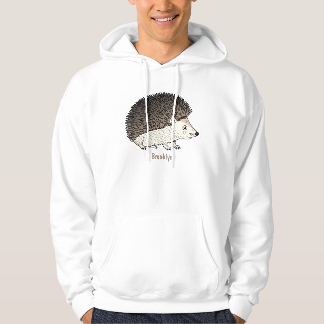 Veste À Capuche Cute prickly hedgehog cartoon (Devant)