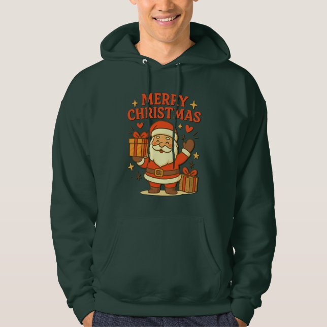 Veste À Capuche  Cute Santa Claus Christmas Art –  Merry Christmas (Devant)
