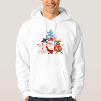 Veste À Capuche Cute Santa, Snowman & Reindeer Trio – Merry Christ