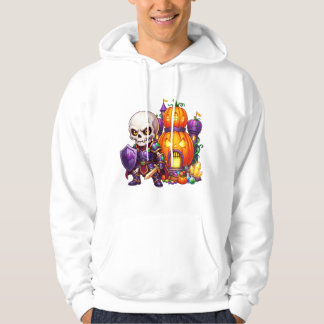 Veste À Capuche Cute Skeleton Knight Pumpkin Castle Halloween