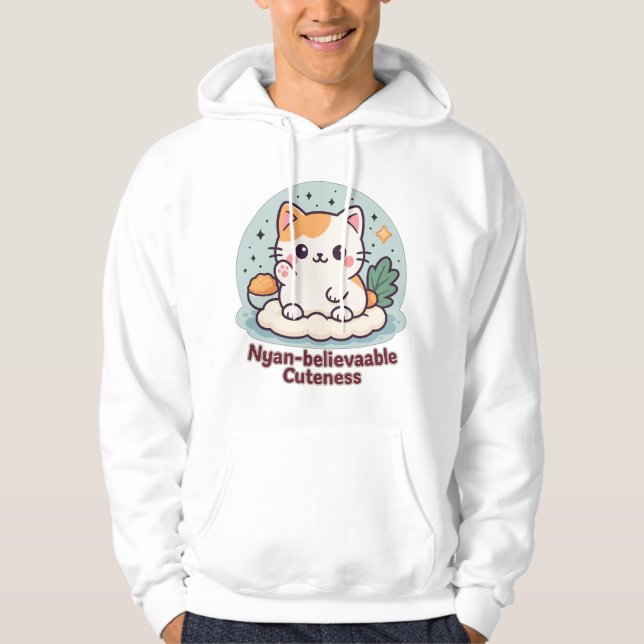 Veste À Capuche Cutesse Nyan crédible - Cute Kawaii Cat (Devant)