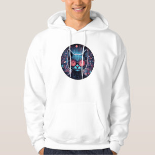 Veste À Capuche Cyber Chat Futuriste