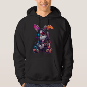 Veste À Capuche Cyberpunk Style Rabbit Petit lapin mignon enfant