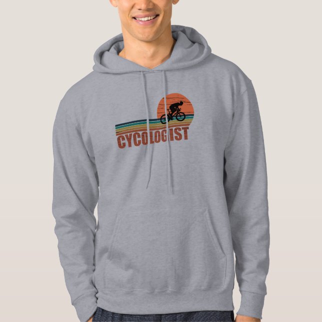 Veste À Capuche Cycologiste drôle dire vélo (Devant)