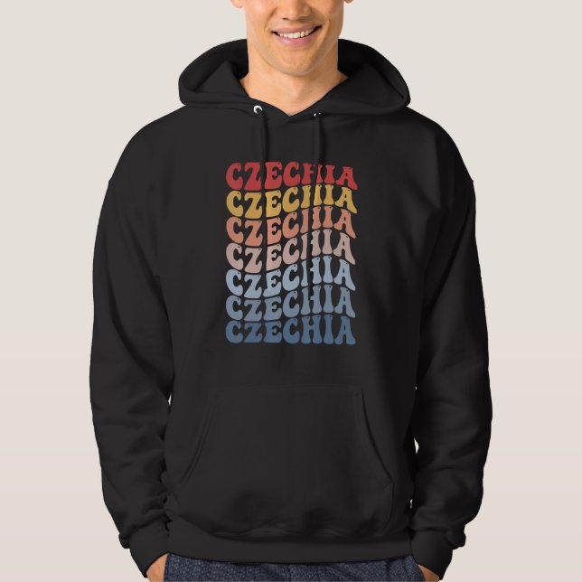 Veste À Capuche Czechia Groovy Retro Czech (Devant)