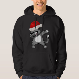 Veste À Capuche Dabbing Chat Père Noël Catmas de Noël