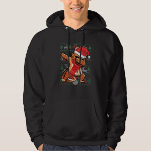 Veste À Capuche Dabbing Chat Vilain Chandail de Noël Drôle Cos