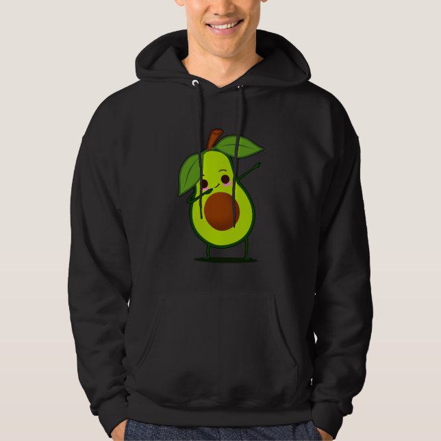 Veste À Capuche Dabbing Green Avocado Dab Funny Dancing Fruits (Devant)