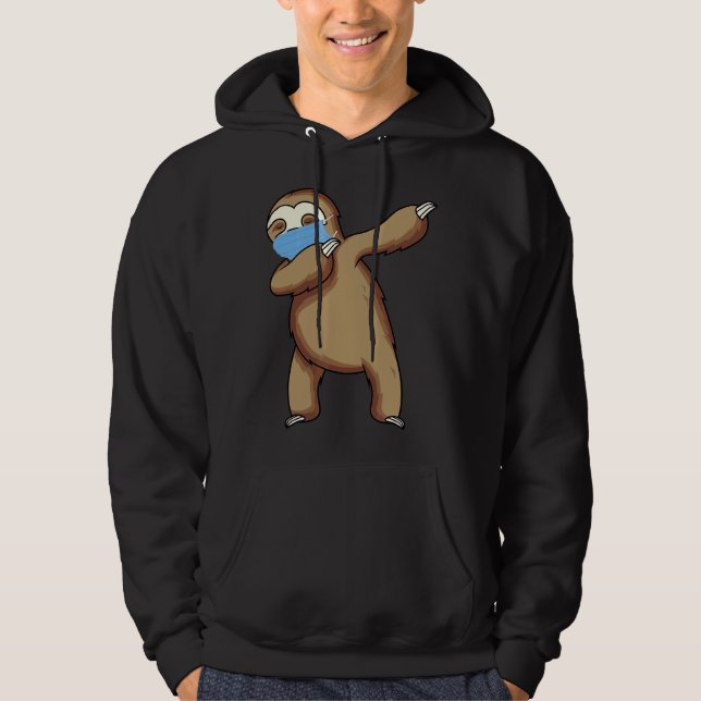 Veste À Capuche Dabbing Slots Avec Masque Visage (Devant)