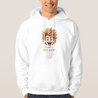 Veste À Capuche D'abord Café - Énergie et drôle