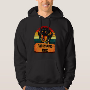 Veste À Capuche Dachshund Chien couleurs rétro