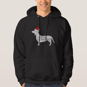 Veste À Capuche Dachshund Joyeux T-Shirt de Noël I Doxie Père Noël