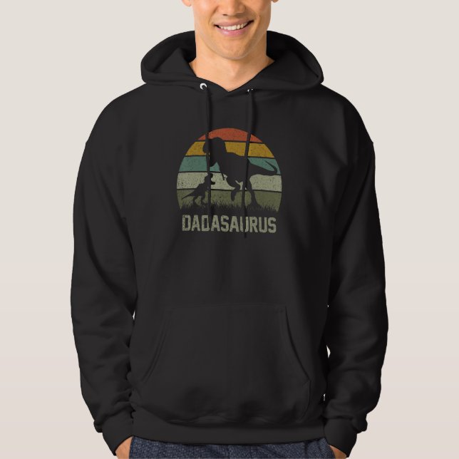 Veste À Capuche Dada Saurus Rex Dinosaur Dadasaurus Famille Matchi (Devant)