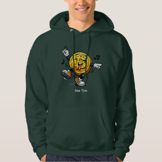 Veste À Capuche Dancing Bitcoin Cartoon Hoodie with Name