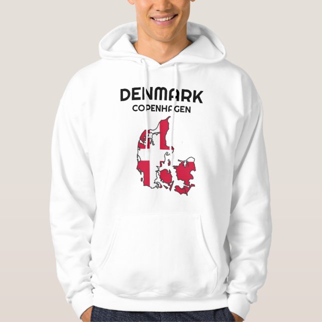 Veste À Capuche Danemark, Danemark, Danemark, Danemark, Drapeau, D (Devant)