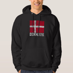 Veste À Capuche Danemark Drapeau National Pride Racines Pays Famil