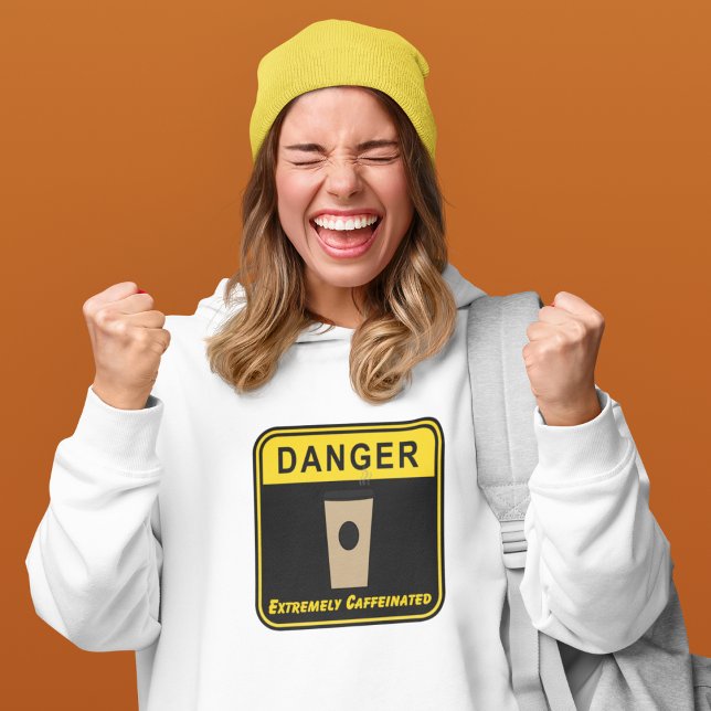 Veste À Capuche DANGER Café extrêmement caféiné (Créateur téléchargé)