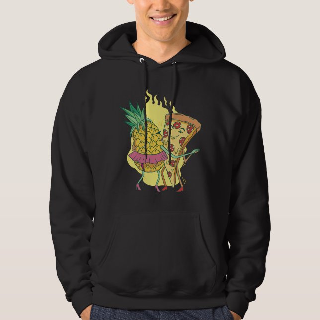 Veste À Capuche Danse de la pizza et de l'ananas (Devant)