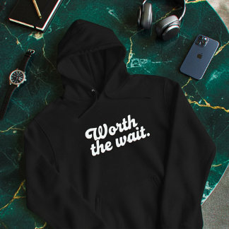 Veste À Capuche Débardeur minimal « Worth The Wait » – Esthétique