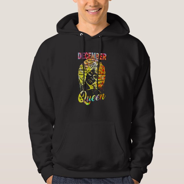 Veste À Capuche Décembre Reine femme noire Afro cheveux naturels A (Devant)