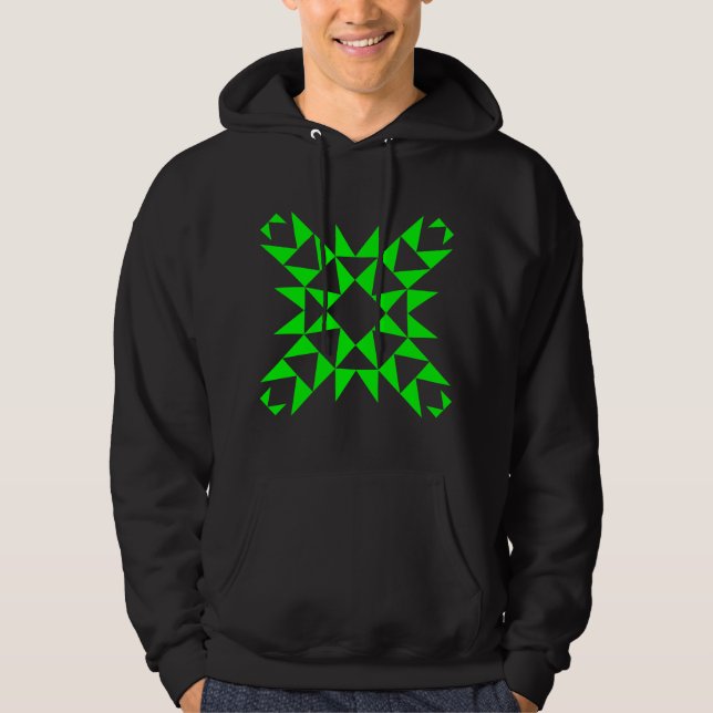 Veste À Capuche Décor 01 - Vert (Devant)