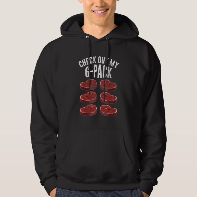 Veste À Capuche Découvrez Mon Steak Six Pack (Devant)