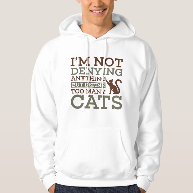 Veste À Capuche Définir trop de chats (Devant)