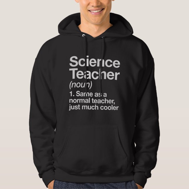 Veste À Capuche Définition de professeur de science Funny Back To  (Devant)