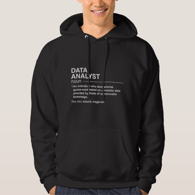 Veste À Capuche définition drôle d'analyste de données data scient (Devant)